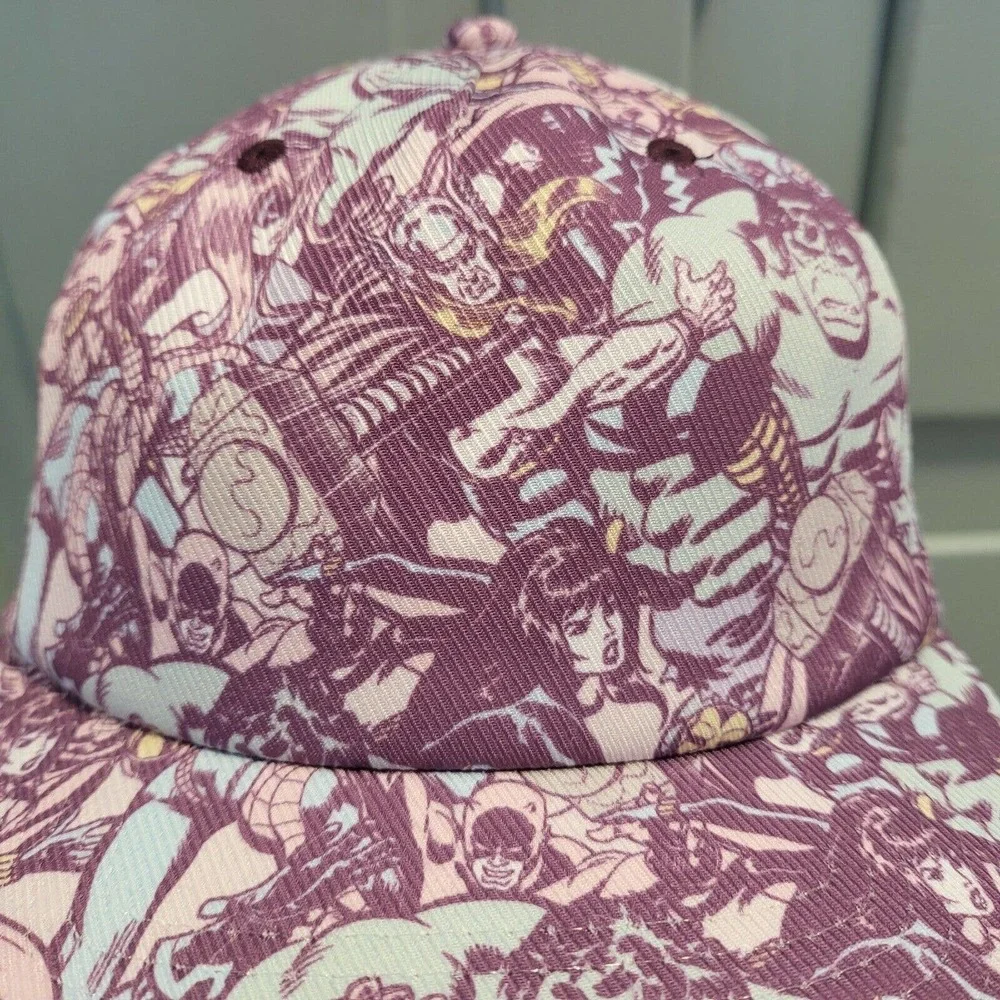 Marvel‎ Iron Man Hulk SpiderMan Thor AOP Snapback 5 Panel Hat Cap VERY RARE